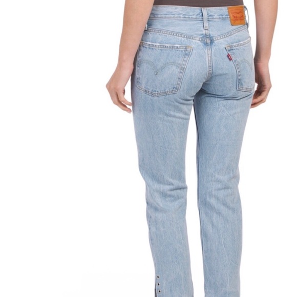 Levi’s 501’s Cropped Jeans Grommet Side Detail NWT - Picture 7 of 8